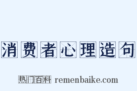 消费者心理造句是什么意思的图片